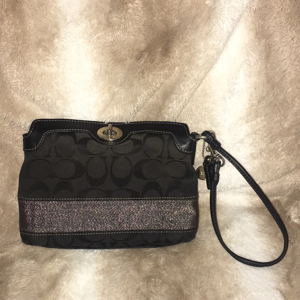 Coach top clasp wristlet